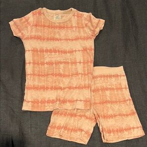 Crewcuts Pink Pajama Set with Ombré Stripes